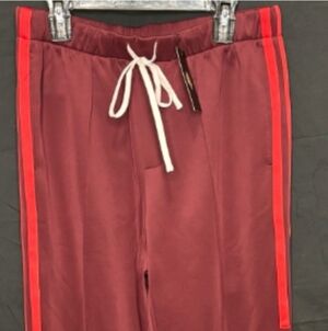 Darc Sport Maroon Joggers with Red Stripes